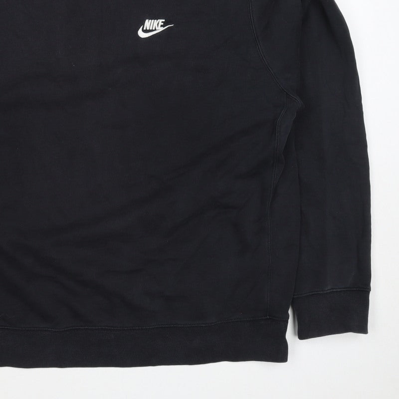 Nike Unisex Adults Black XL Logo Crew Neck Pullover Sweatshirt
