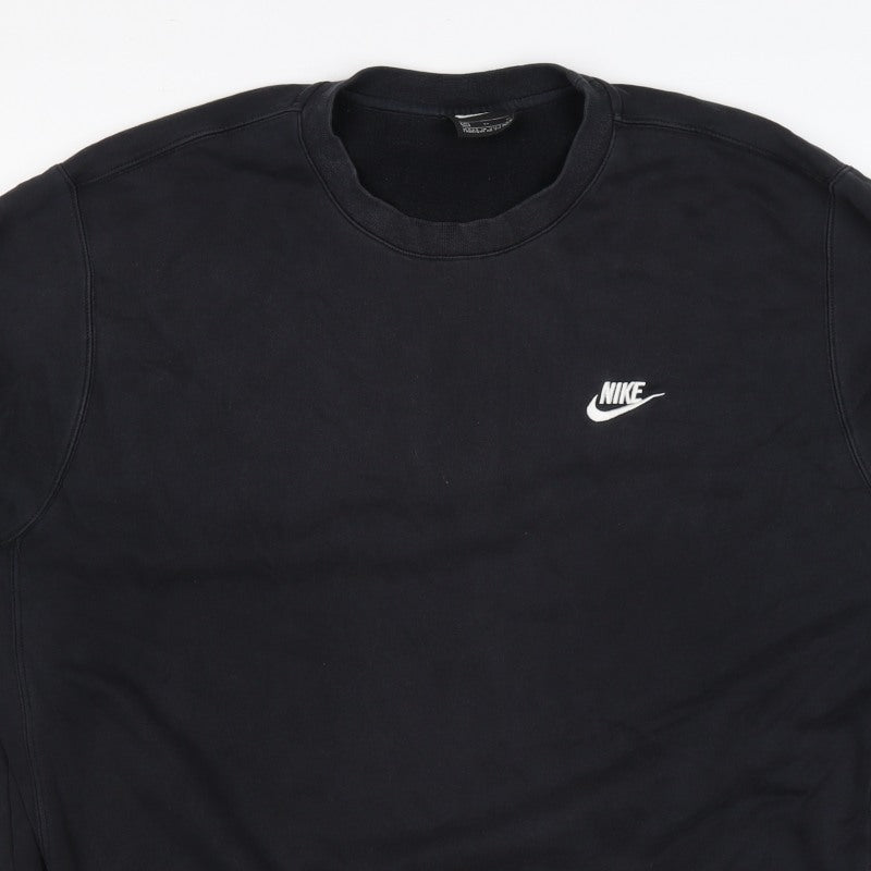 Nike Unisex Adults Black XL Logo Crew Neck Pullover Sweatshirt