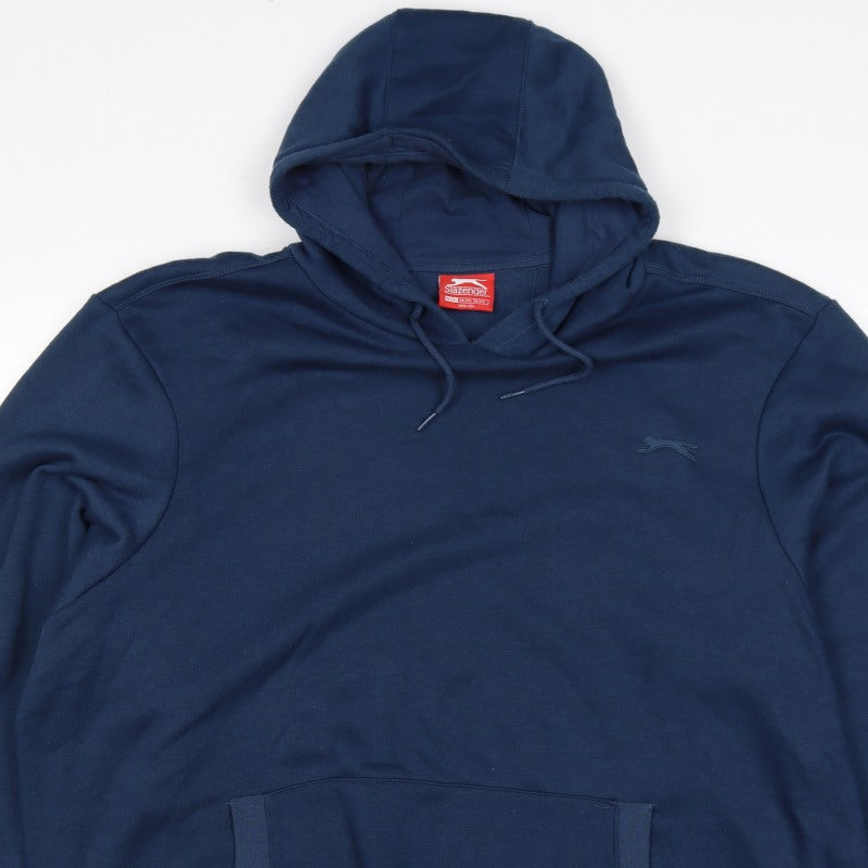 Slazenger Men's Blue 2XL Pullover Hoodie Logo Kangaroo Pocket