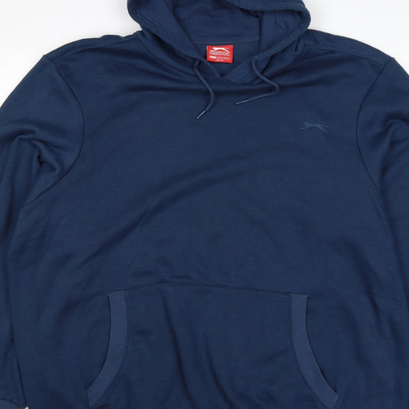 Slazenger Men's Blue 2XL Pullover Hoodie Logo Kangaroo Pocket
