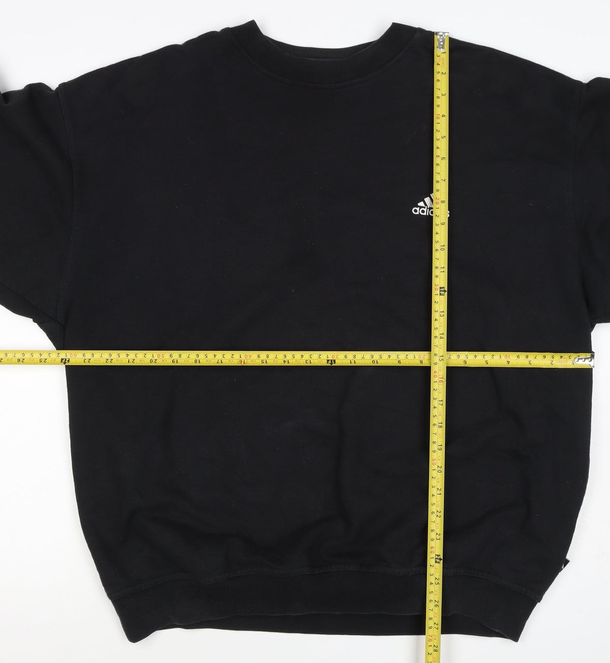 adidas Men’s Black S Vintage Logo Crew Neck Pullover Sweatshirt