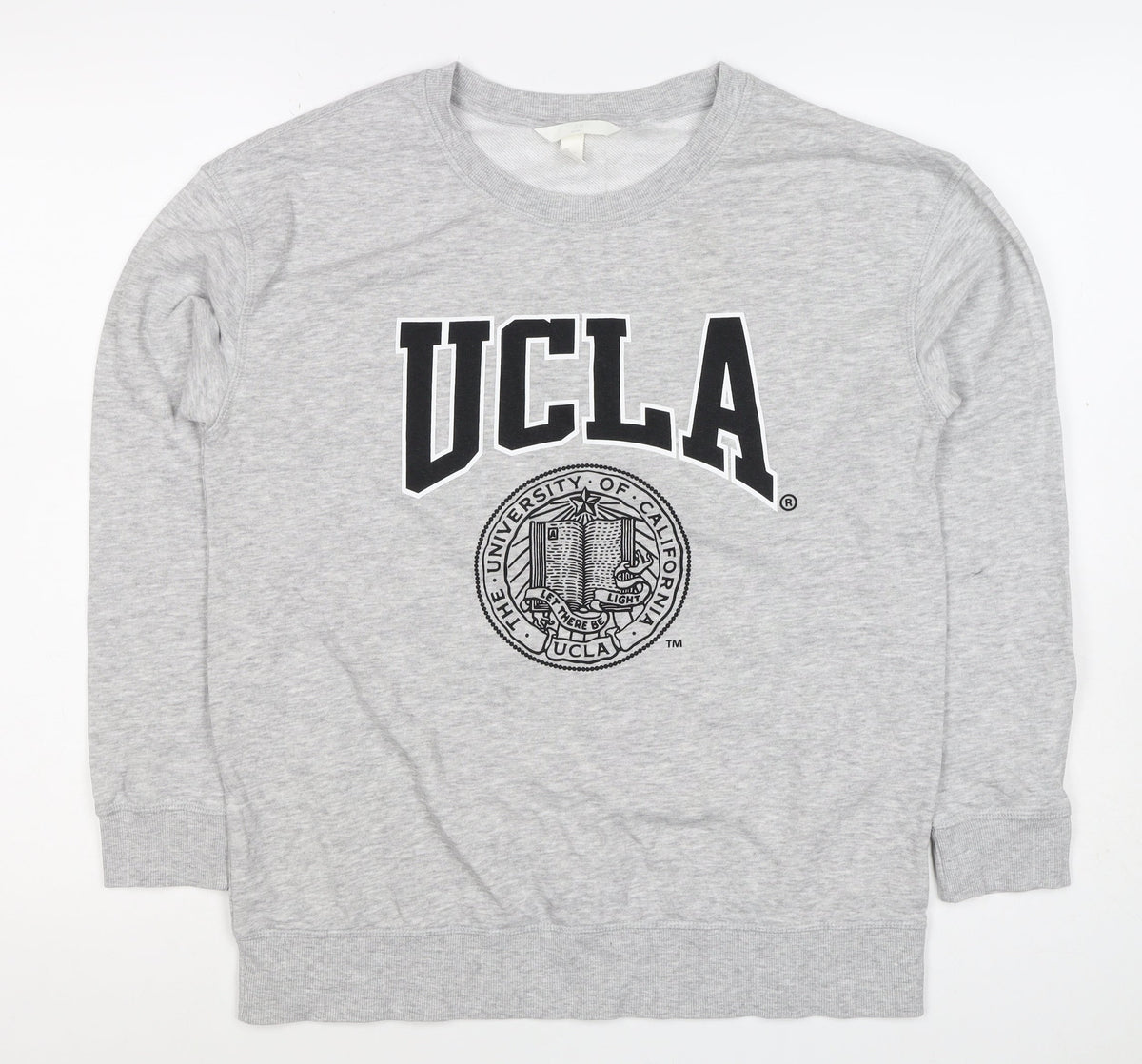 H&M Women’s Grey S UCLA University Logo Crew Neck Sweatshirt