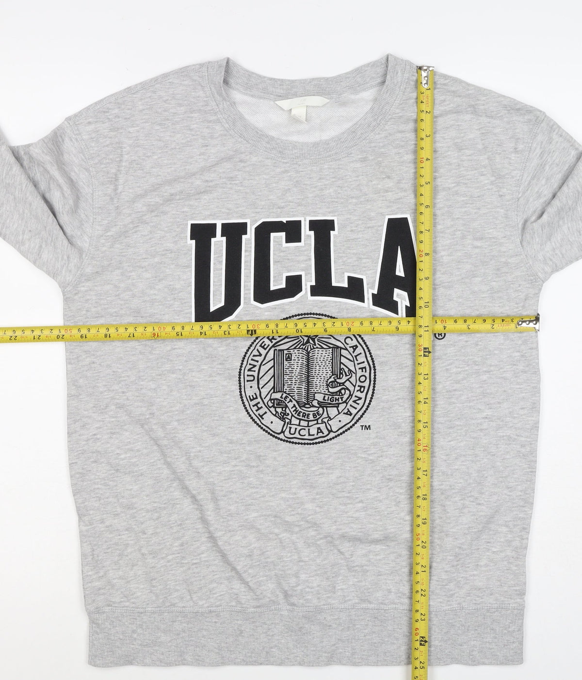 H&M Women’s Grey S UCLA University Logo Crew Neck Sweatshirt