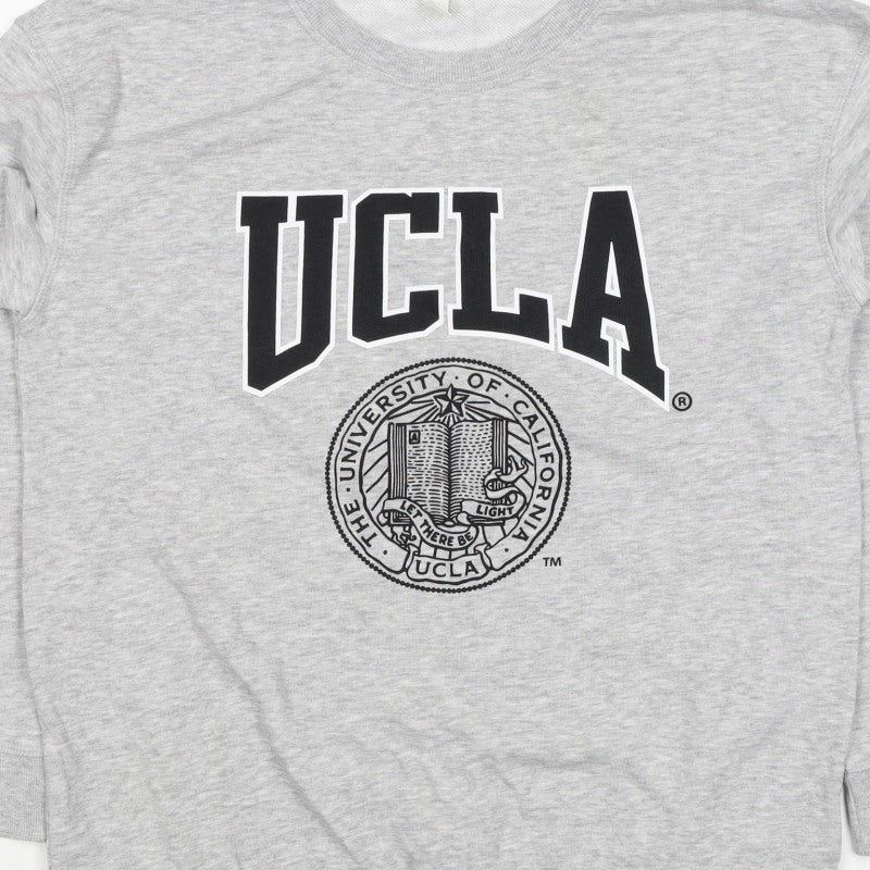 H&M Women’s Grey S UCLA University Logo Crew Neck Sweatshirt