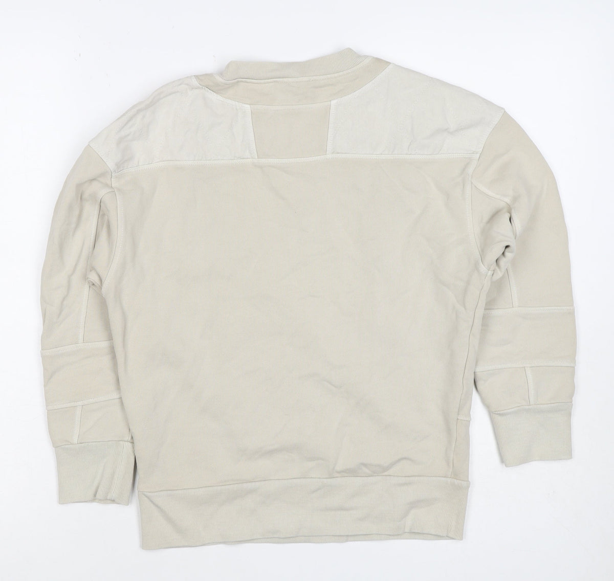 Reiss Women Ivory XS Pullover Crew Neck Panel Sweatshirt