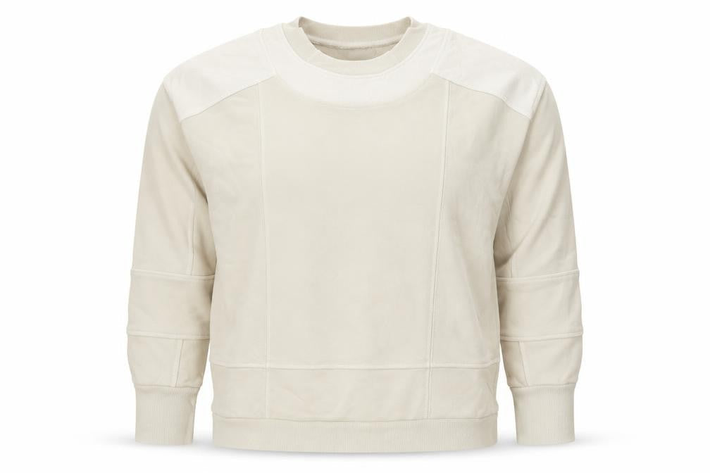 Reiss Women Ivory XS Pullover Crew Neck Panel Sweatshirt