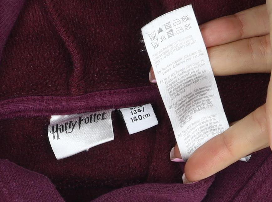Harry Potter Boys Burgundy Hogwarts Crest Pullover Hoodie 9-10 Years