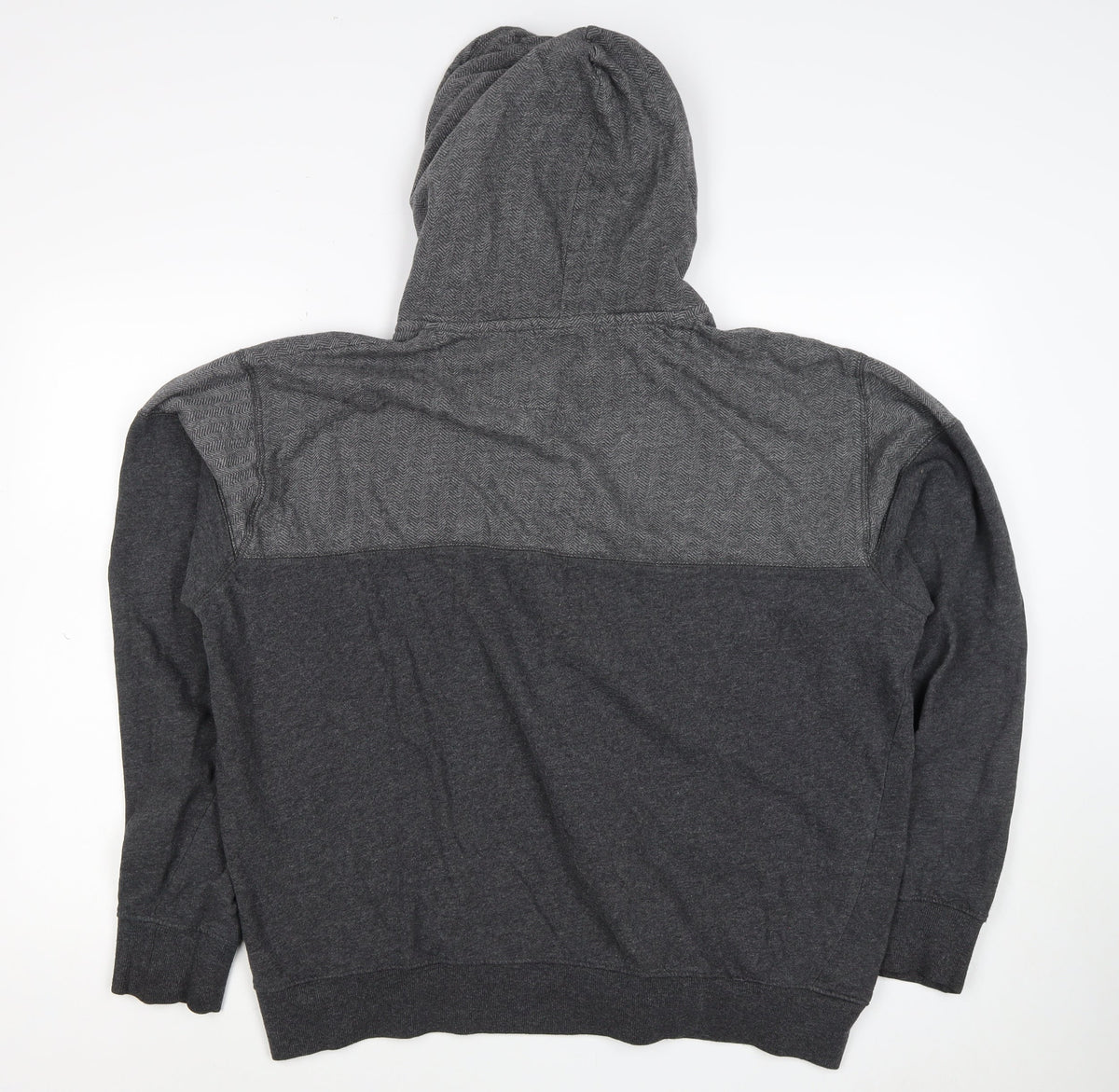 Pierre Cardin Men’s Grey 2XL Full Zip Herringbone Hoodie