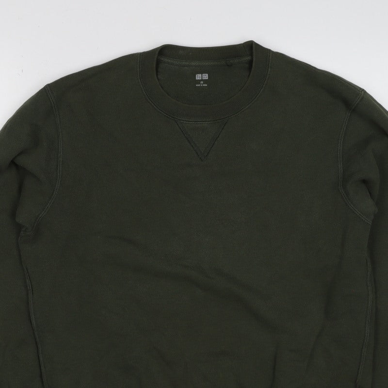 UNIQLO Men’s Green XS Crew Neck Pullover Cotton Sweatshirt