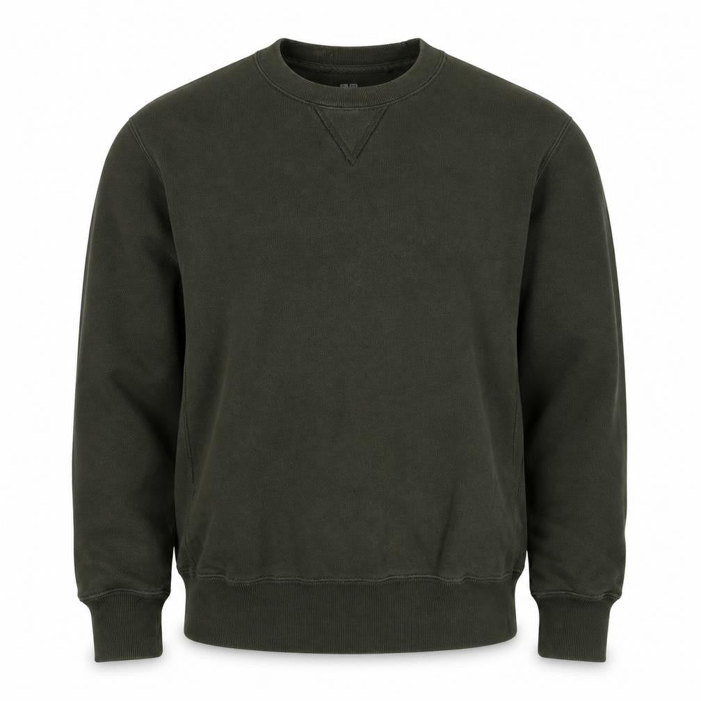 UNIQLO Men’s Green XS Crew Neck Pullover Cotton Sweatshirt
