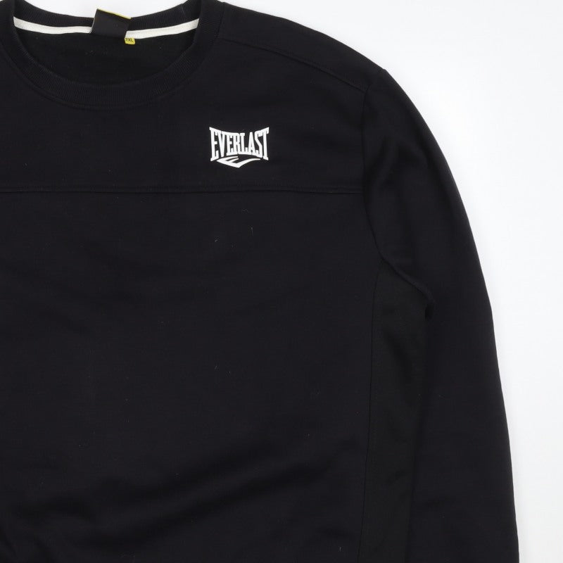 Everlast Men's Black 2XL Pullover Crew Neck Logo Sweatshirt