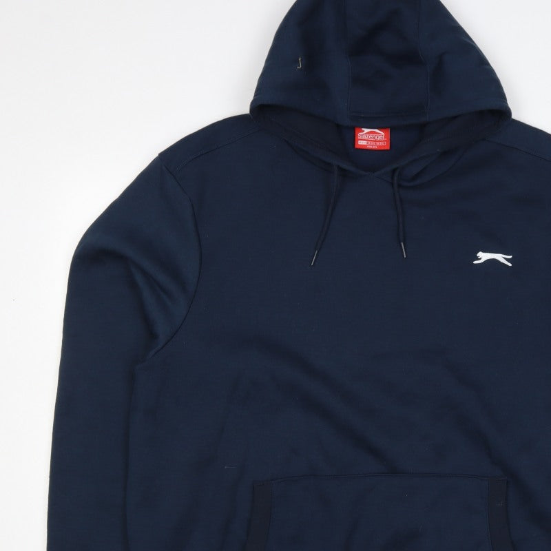 Slazenger Men’s Blue 2XL Pullover Hoodie Logo Drawstring Pockets