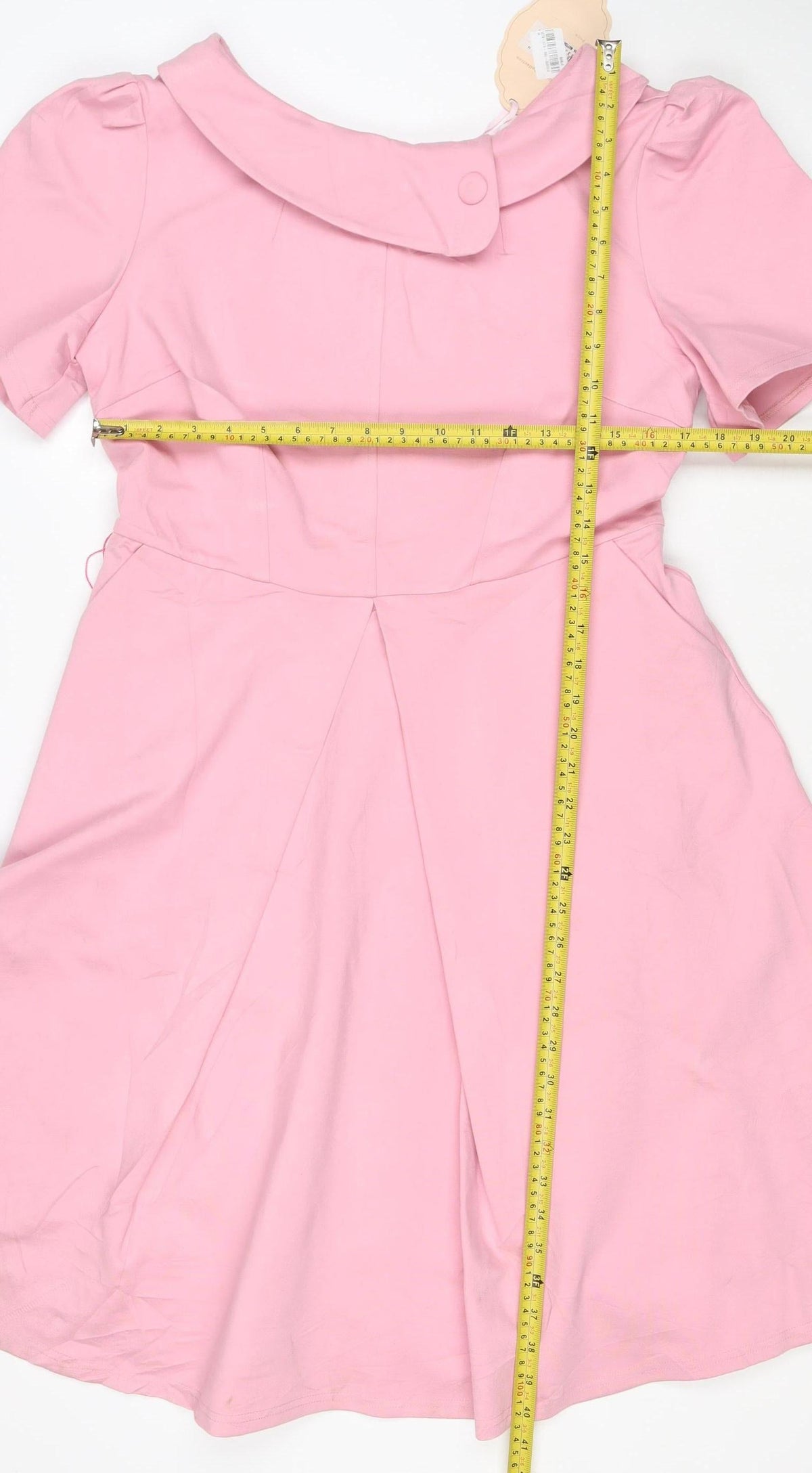 Jolie Moi Women Pink UK 14 Fit & Flare Midi Flutter Sleeve Dress