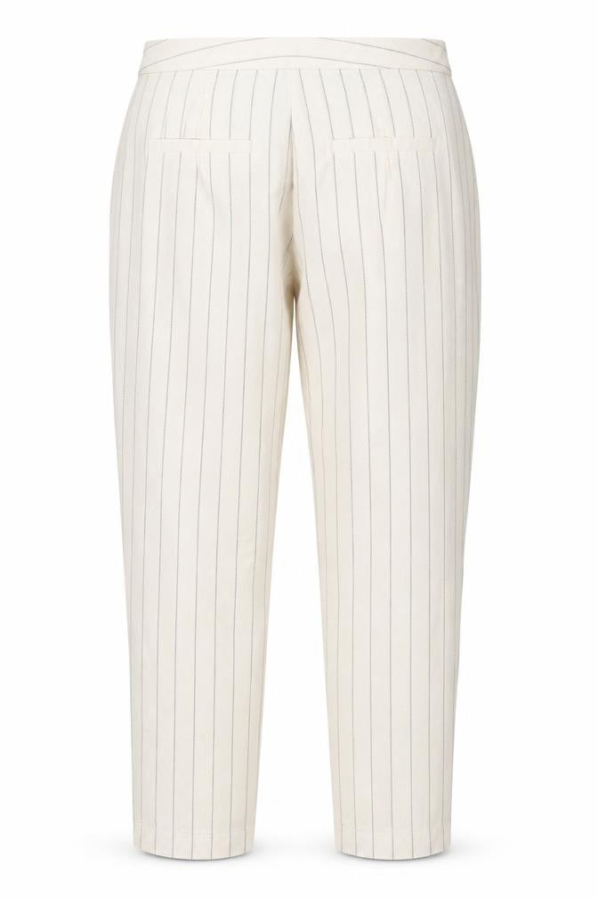 ASOS Women Ivory Pinstripe Wide Leg Dress Trousers UK 8