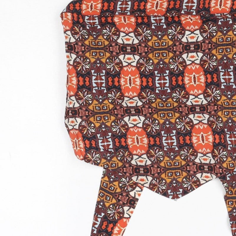 M&S Women Multicoloured UK 12 Aztec Halter Tie Crop Top
