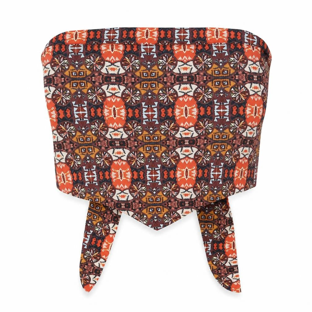 M&S Women Multicoloured UK 12 Aztec Halter Tie Crop Top