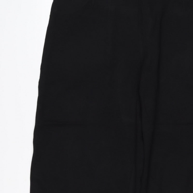 Marks and Spencer Women’s Black UK 18 Wide-Leg Stretch Pull-On Trousers