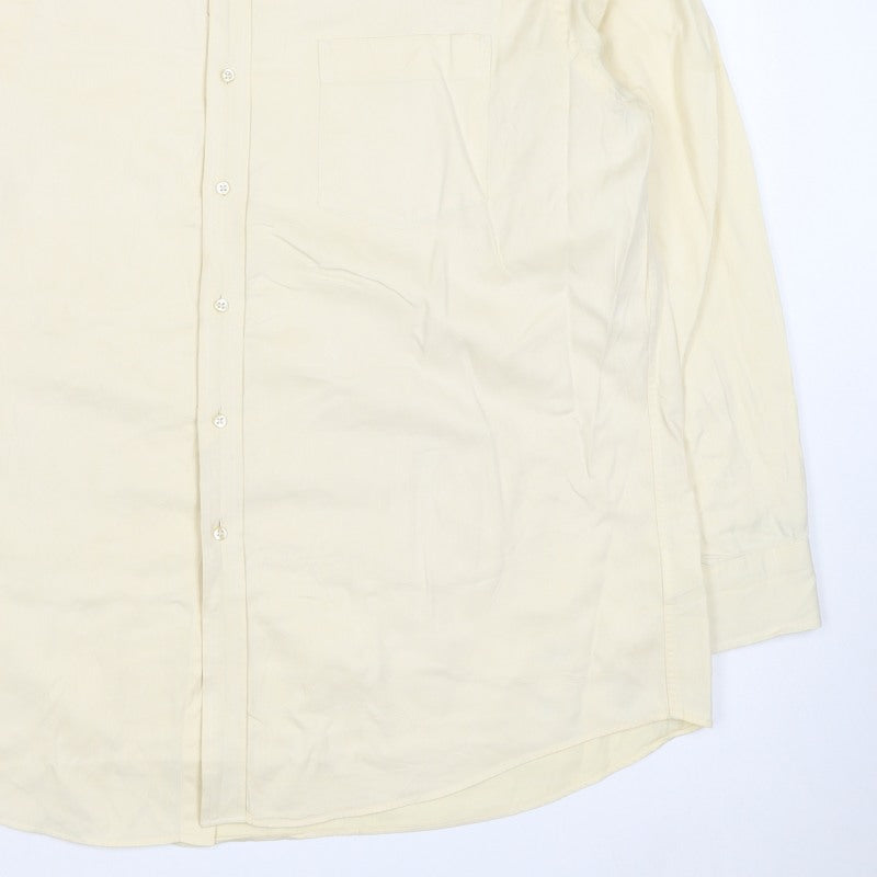 Tommy Hilfiger Men Ivory XL Classic Button-Down Long Sleeve Shirt