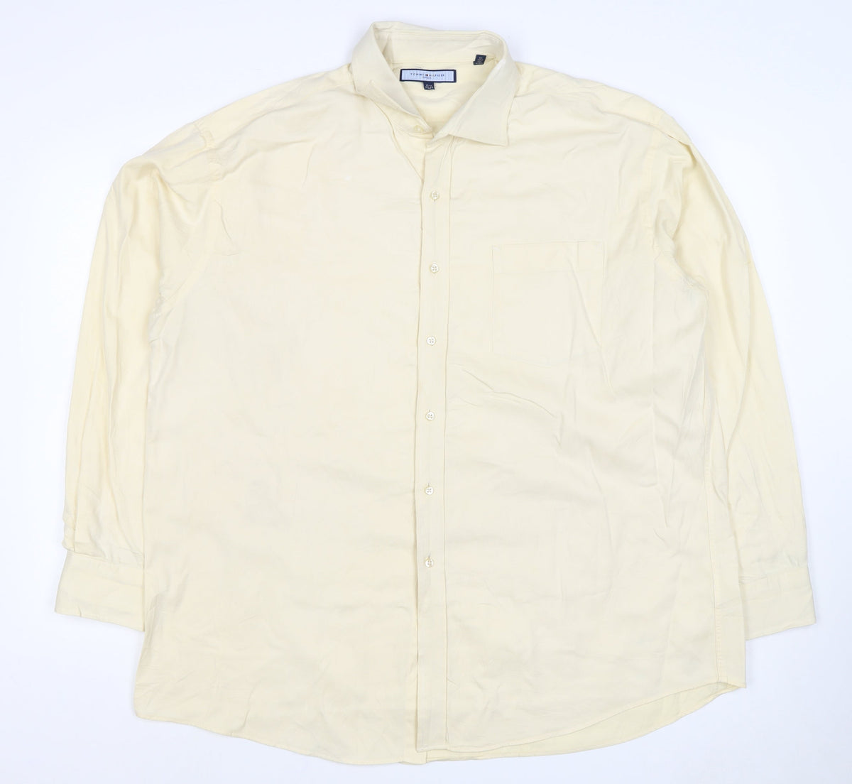 Tommy Hilfiger Men Ivory XL Classic Button-Down Long Sleeve Shirt