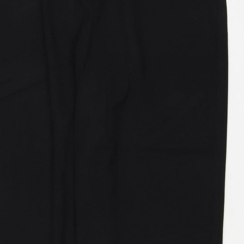 Marks & Spencer Women Black Size 20 Regular Tailored Straight Trousers