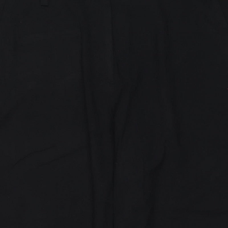 Marks & Spencer Women Black Size 20 Regular Tailored Straight Trousers