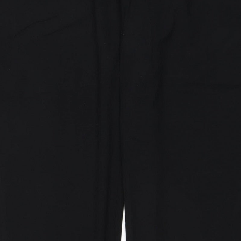 Marks & Spencer Women Black Size 20 Regular Tailored Straight Trousers