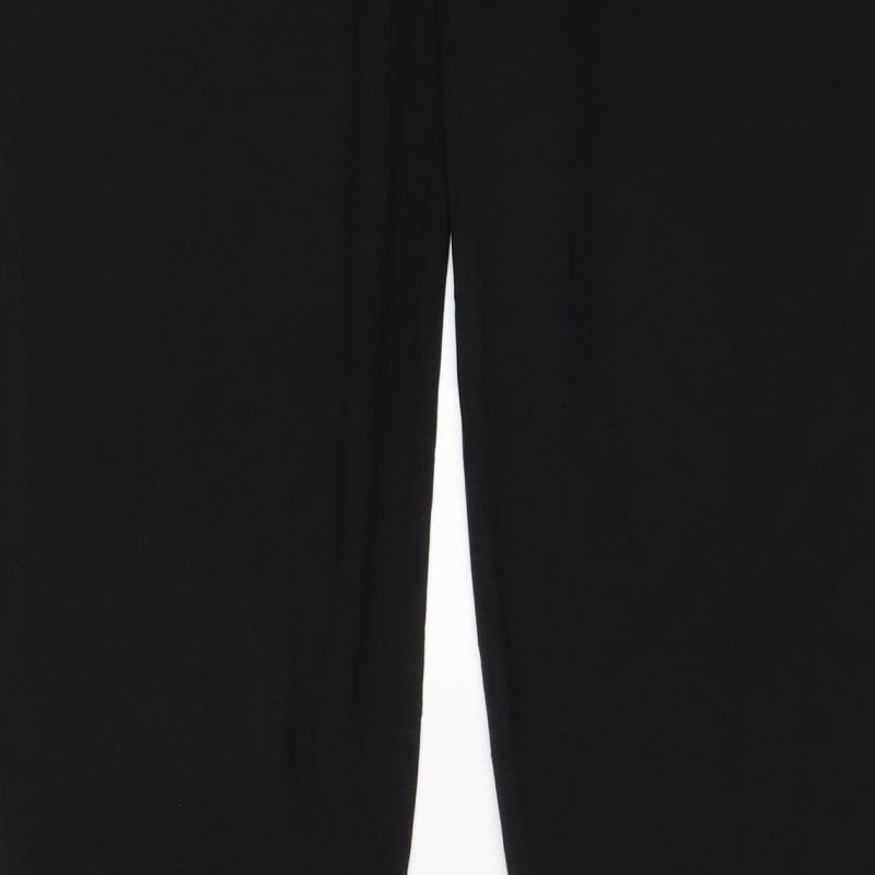 Marks & Spencer Women Black Size 20 Regular Tailored Straight Trousers