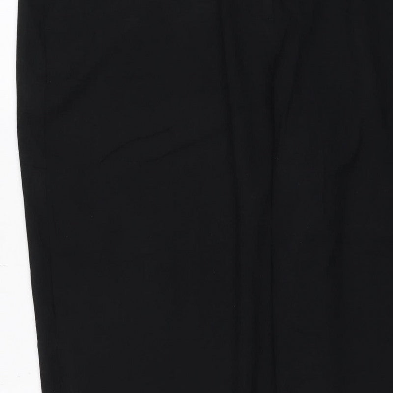 Marks & Spencer Women Black Size 20 Regular Tailored Straight Trousers