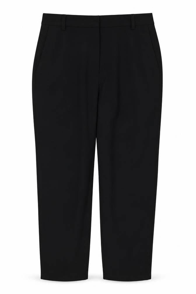 Marks & Spencer Women Black Size 20 Regular Tailored Straight Trousers