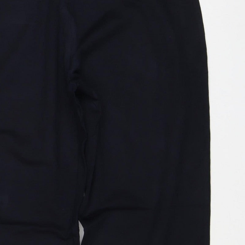 M&S Women’s Blue Size 14 Regular Stretch Cotton Jersey Leggings