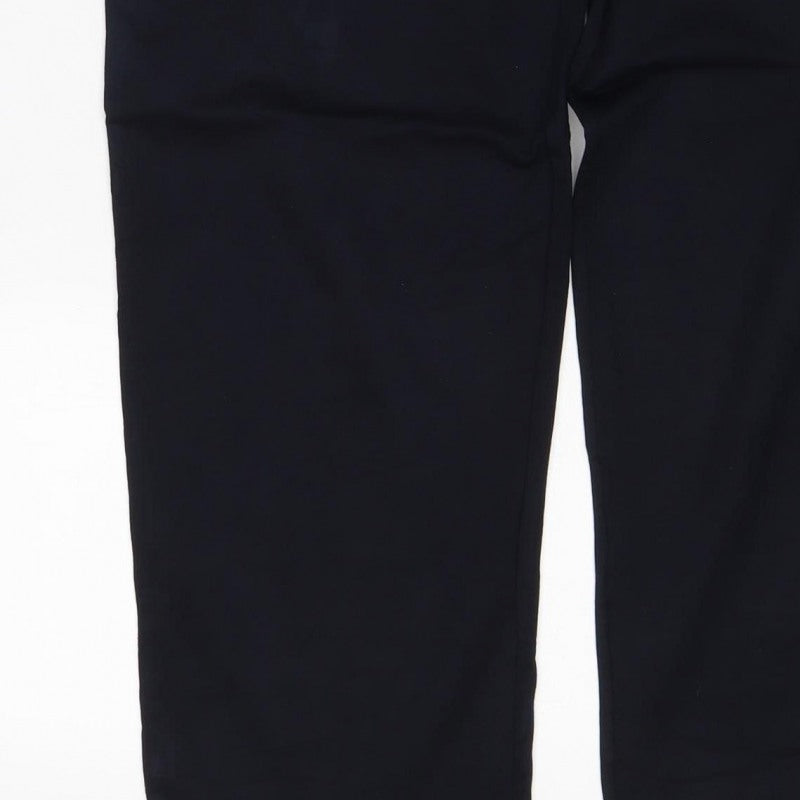 M&S Women’s Blue Size 14 Regular Stretch Cotton Jersey Leggings