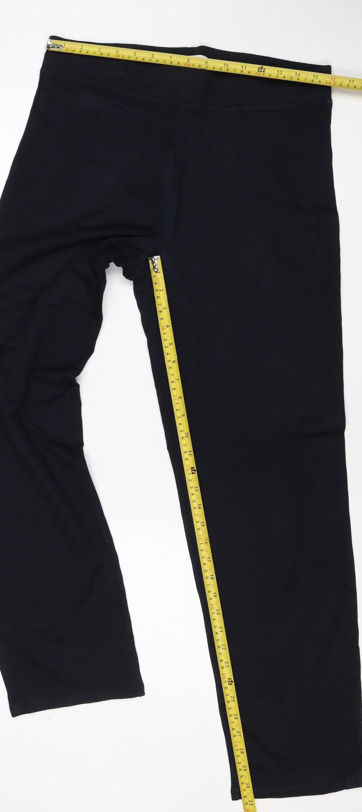 M&S Women’s Blue Size 14 Regular Stretch Cotton Jersey Leggings