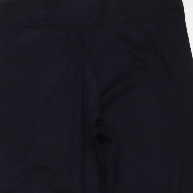 M&S Women’s Blue Size 14 Regular Stretch Cotton Jersey Leggings