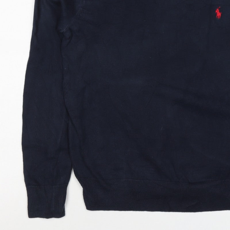 Polo Ralph Lauren Teens Blue Size 14 Cotton Logo Crew Neck Jumper
