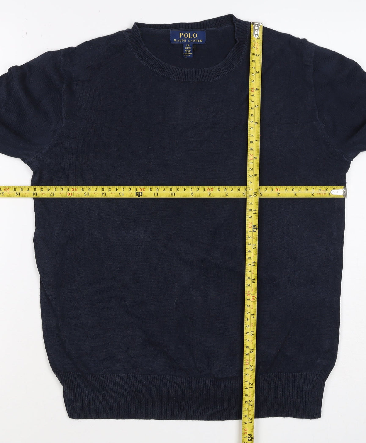 Polo Ralph Lauren Teens Blue Size 14 Cotton Logo Crew Neck Jumper