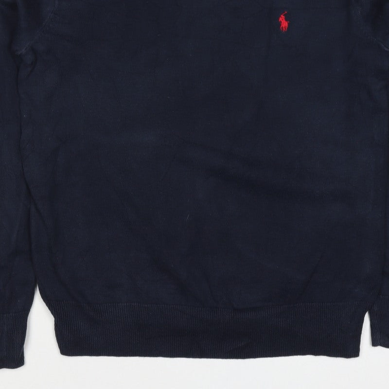Polo Ralph Lauren Teens Blue Size 14 Cotton Logo Crew Neck Jumper