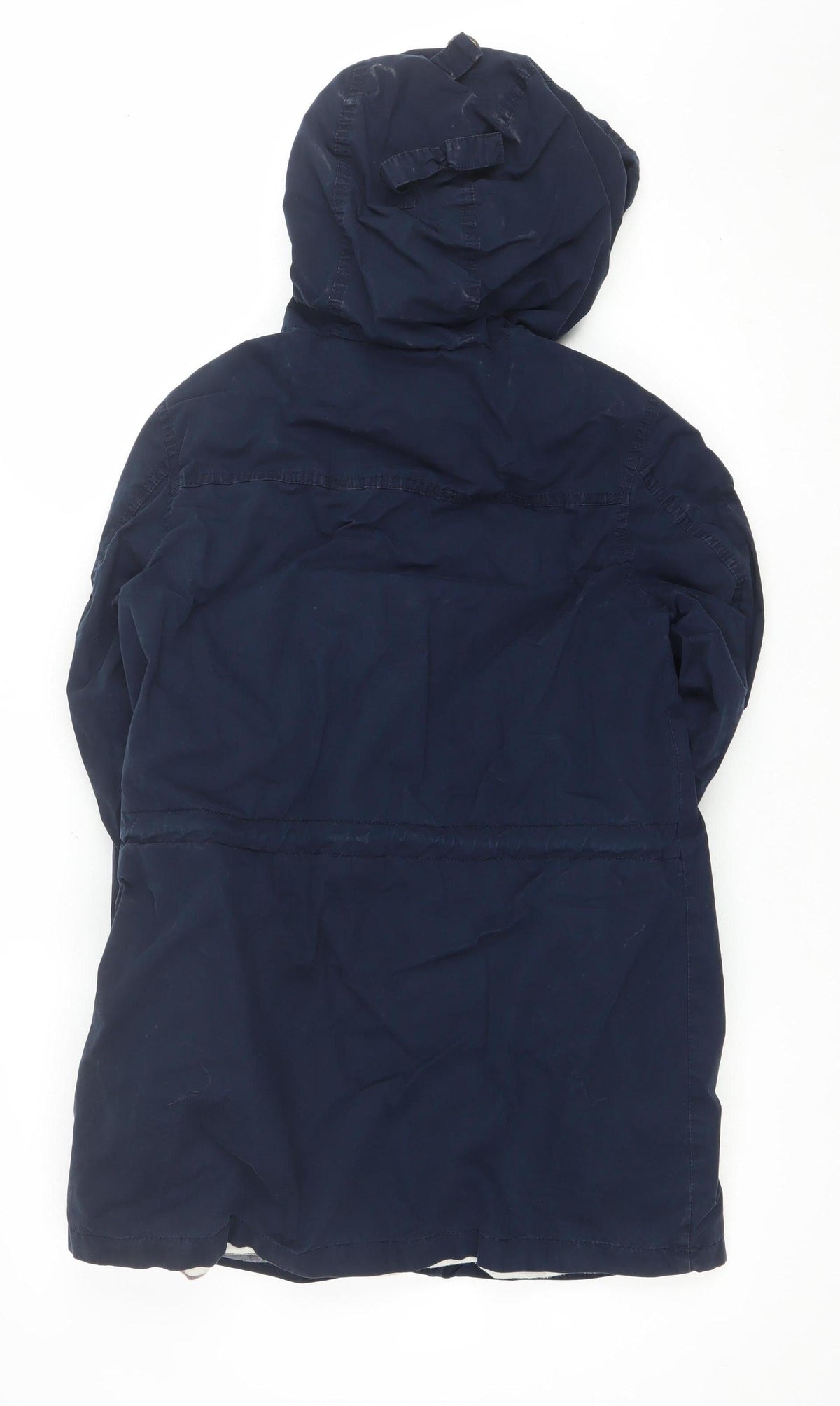 FatFace Teens Navy UK 8 Hooded Parka Coat Button Zip