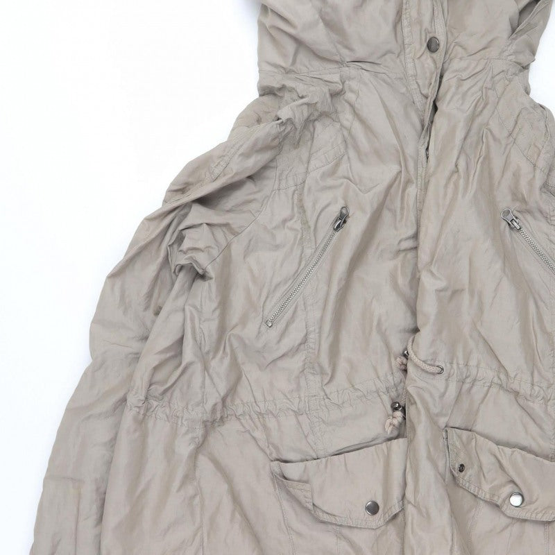 Be Beau Women’s Beige Size 10 Hooded Parka Jacket Lightweight