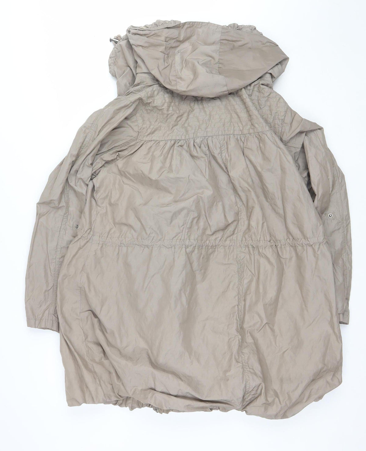 Be Beau Women’s Beige Size 10 Hooded Parka Jacket Lightweight