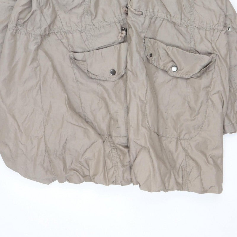 Be Beau Women’s Beige Size 10 Hooded Parka Jacket Lightweight