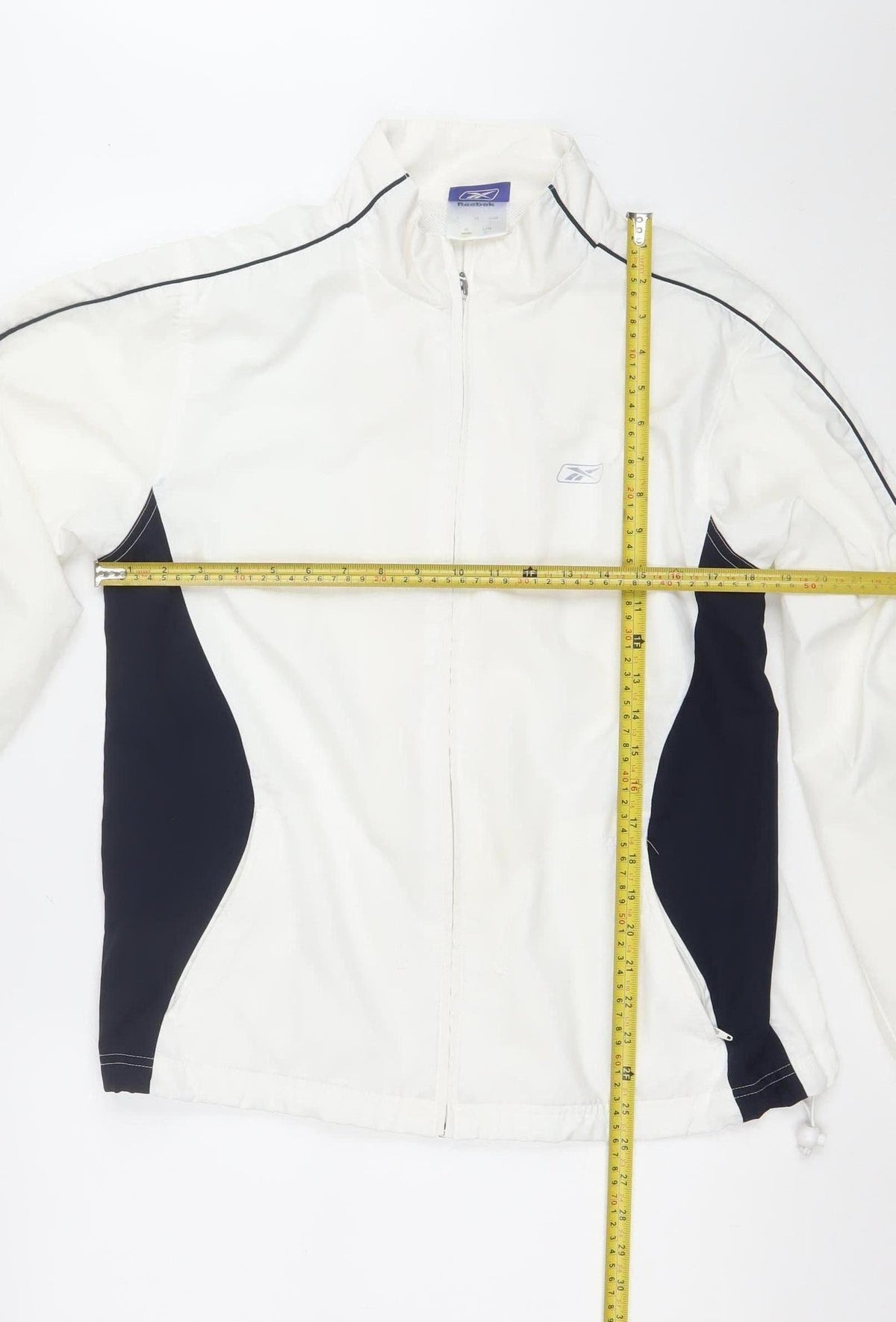 Reebok Women's White & Black UK 14 Track Jacket Full Zip
