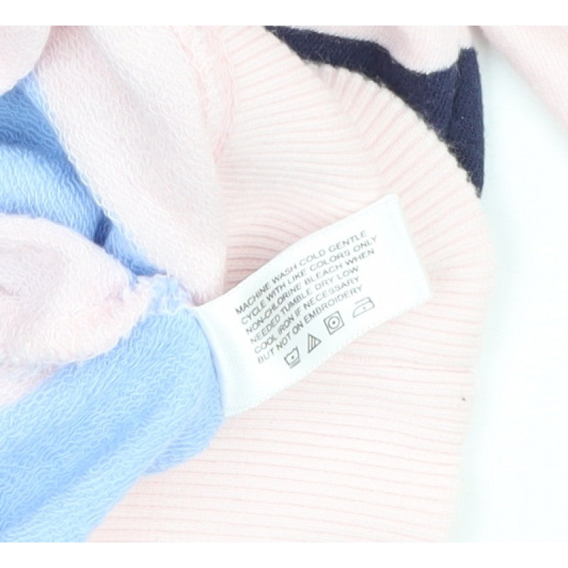 U.S. Polo Assn. Women’s Pink XS Striped Logo Pullover Sweatshirt