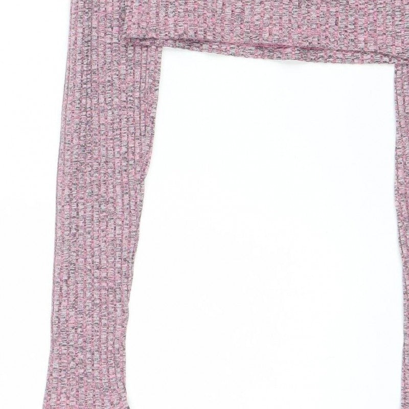 ASOS Design Women Pink Marl Knit Pullover Jumper UK 8 Long Sleeve