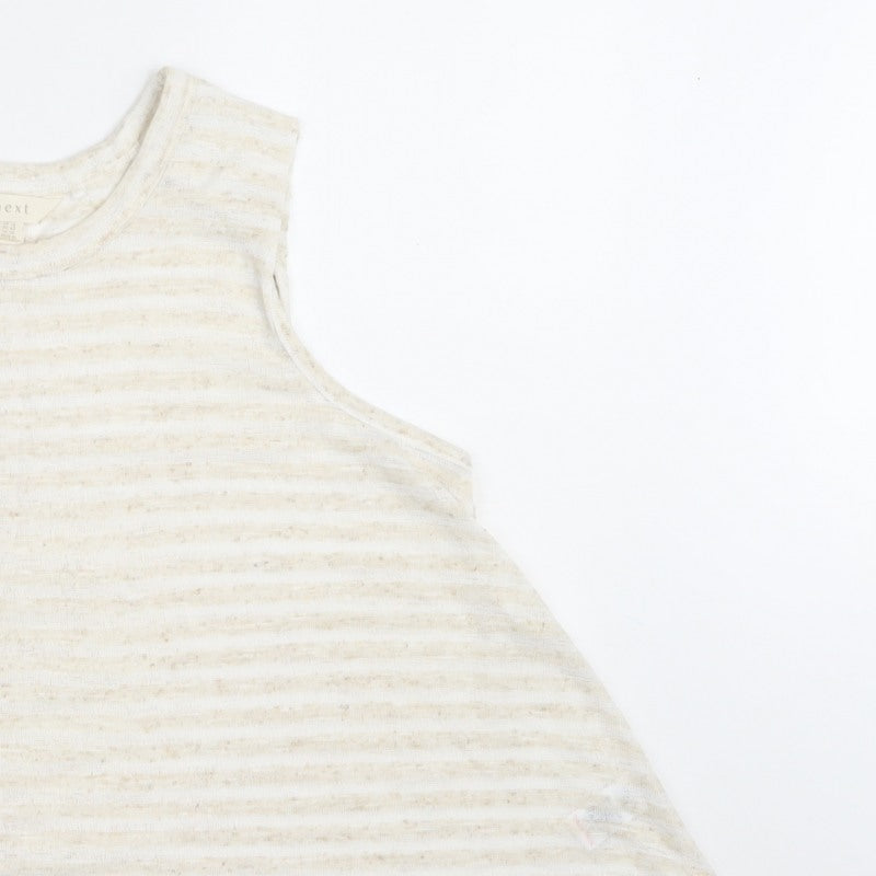 Next Women’s Ivory Stripe Sleeveless Tunic Tank Top UK 14
