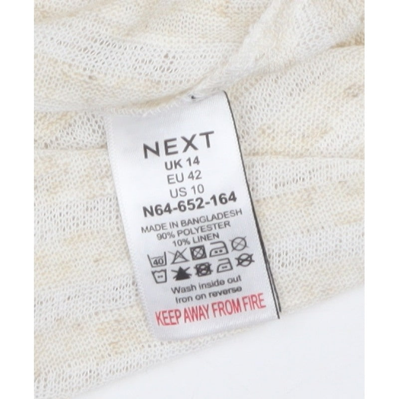 Next Women’s Ivory Stripe Sleeveless Tunic Tank Top UK 14