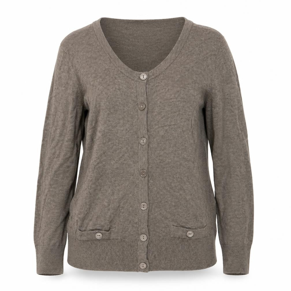 Wallis Women’s Brown V-Neck Button Cardigan Size 12