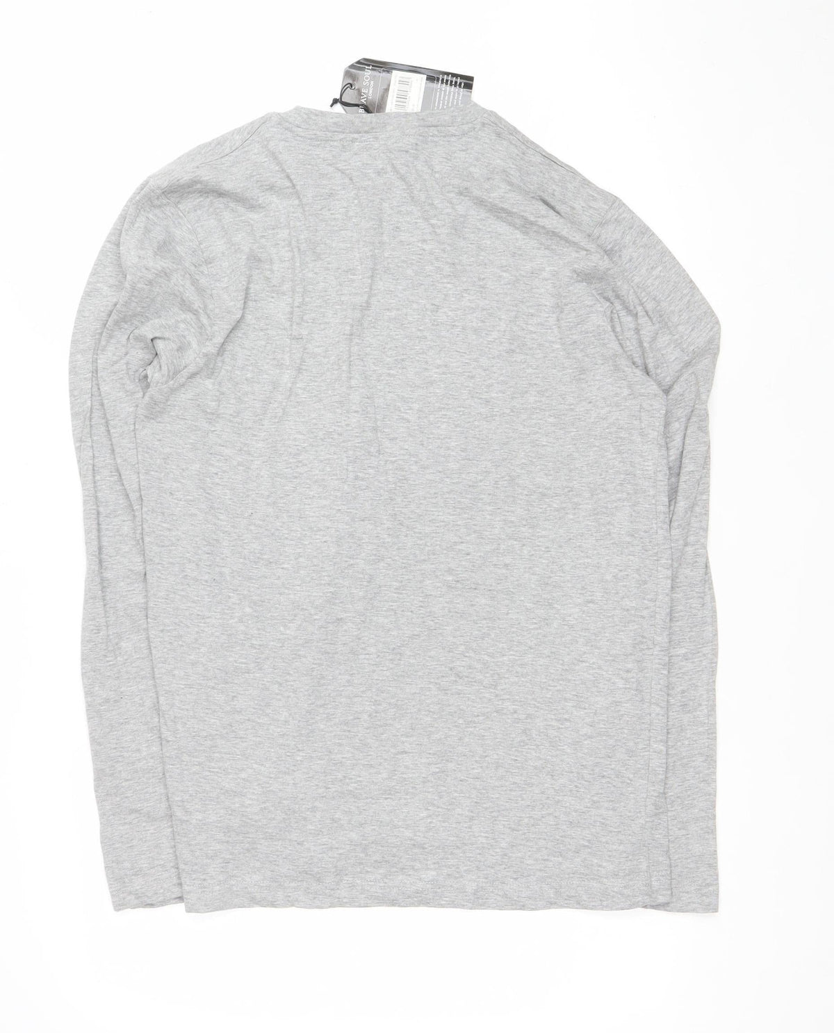 Brave Soul Men's Grey M Long Sleeve Crew Neck Bird Logo T-Shirt