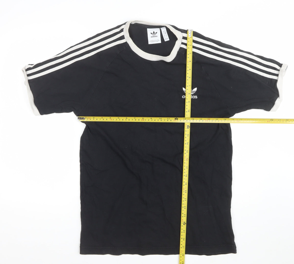 adidas Men's Black White M 3-Stripes Trefoil Short Sleeve T-Shirt