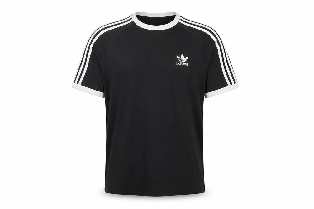 adidas Men's Black White M 3-Stripes Trefoil Short Sleeve T-Shirt