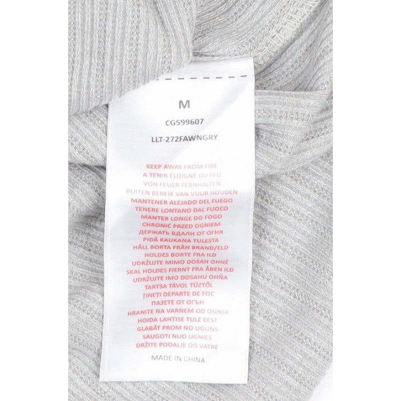 Brave Soul Women Grey M Ribbed Button Cardigan Long Sleeve